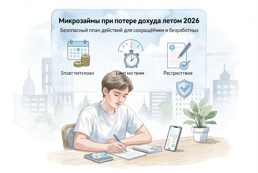 Микрозаймы при потере дохода летом 2026: безопасный план действий для сокращённых и безработных