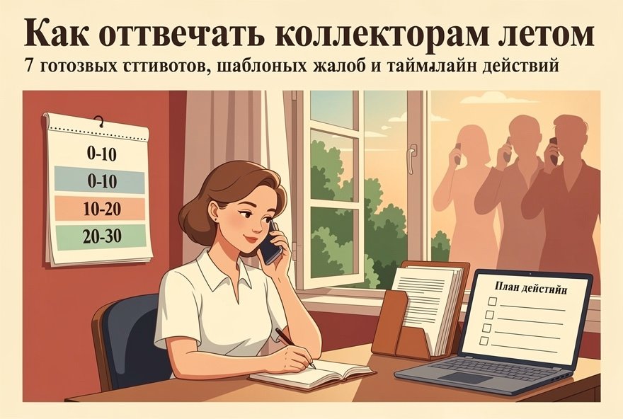 Экстренные сценарии при звонках коллекторов летом: 7 готовых ответов, шаблоны жалоб и таймлайн действий (0–30 дней)